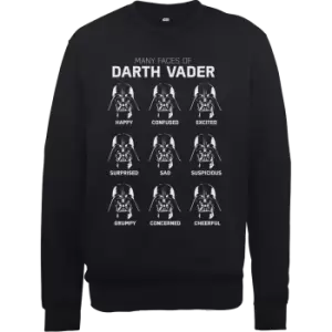 Image of Star Wars Many Faces Of Darth Vader Sweatshirt - Black - L
