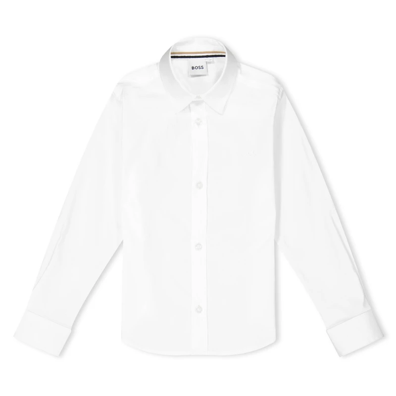 Image of Boss Boss Logo Shirt - White White 3 - 4 Years