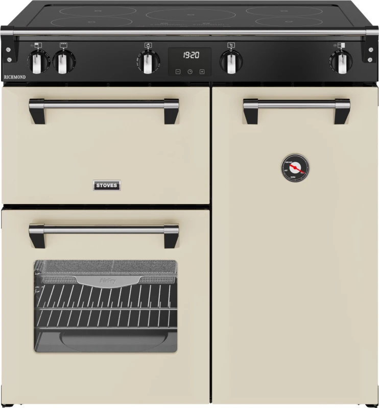 Image of Stoves Richmond 90Ei TCH 90cm Electric Range Cooker with Induction Hob - Cream - A/A/A Rated