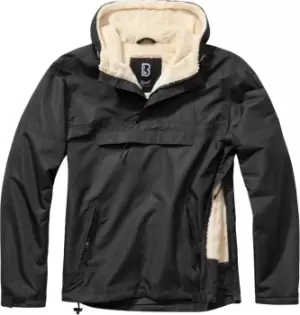 Image of Brandit Windbreaker Sherpa Jacket, black, Size S, black, Size S