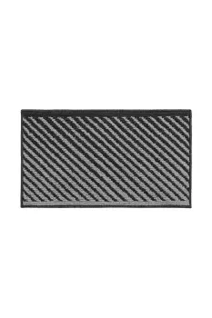 Image of JVL Stellar Black Indoor Machine Washable Doormat 40 x 70cm