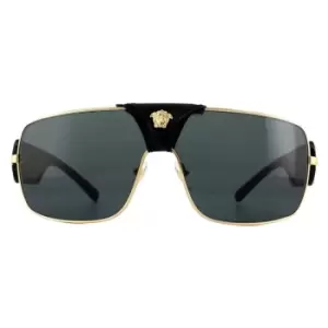 Image of Square Gold Grey Sunglasses