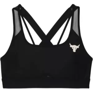 Image of Under Armour Project Rock Crossback Sports Bra Womens - Black