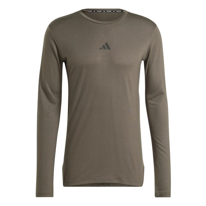 Image of adidas Workout Long-Sleeve Top Mens - Green Green S