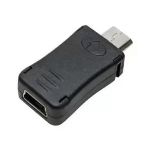 Image of LogiLink AU0010 Mini USB female to Micro USB male Adapter - Black