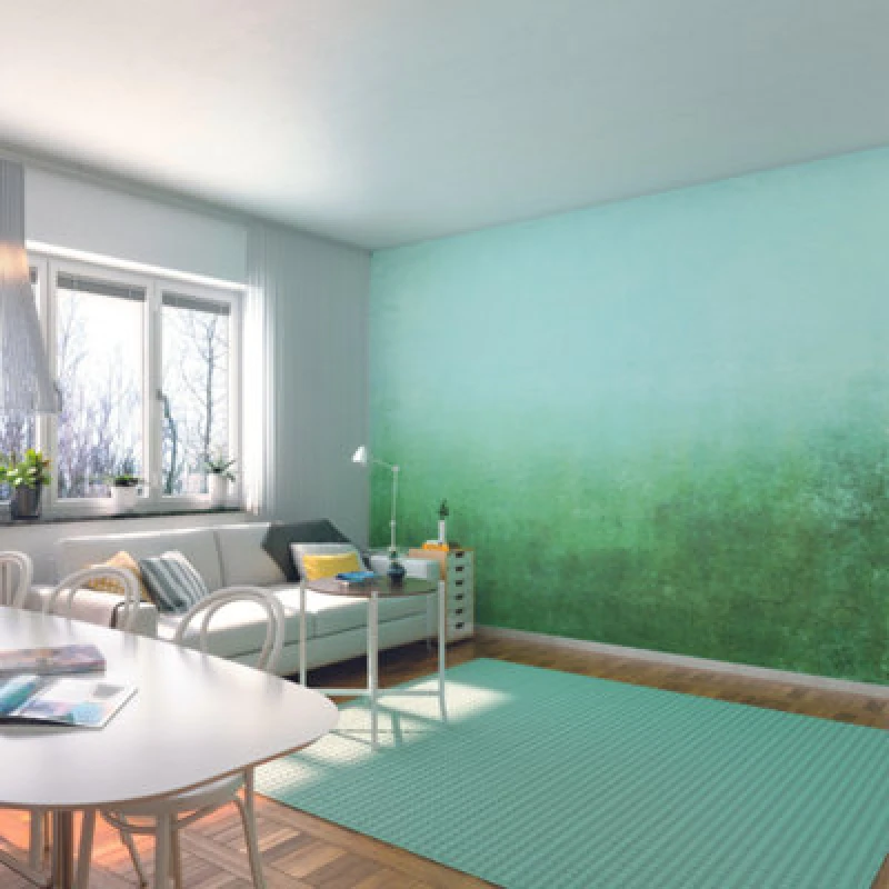 Image of Origin Murals Ombre Gradient Green Matt Smooth Paste The Wall Mural 300Cm Wide X 240Cm High
