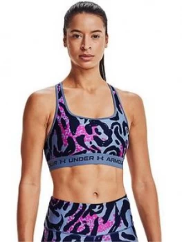 Image of Urban Armor Gear Crossback Mid Animal Print Bra - Navy/Pink