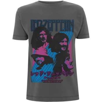 Image of Led Zeppelin - Japanese Blimp Unisex Medium T-Shirt - Grey