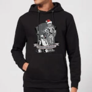 Image of Star Wars Happy Holidays Droids Christmas Hoodie - Black - M