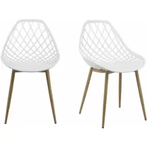 Image of Out & out Aurora Dining Chair Set of 4 in White