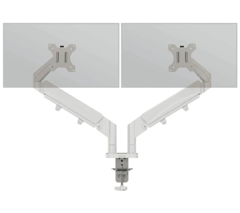 Image of LEITZ Ergo Dual Arm Tilt & Swivel 17-32" Monitor Desk Mount 4002432134670