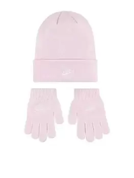 Image of Nike Junior Girls Beanie And Glove Set