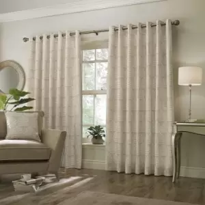 Image of Paoletti Horto Eyelet Curtains (66in x 72in) (Natural) - Natural
