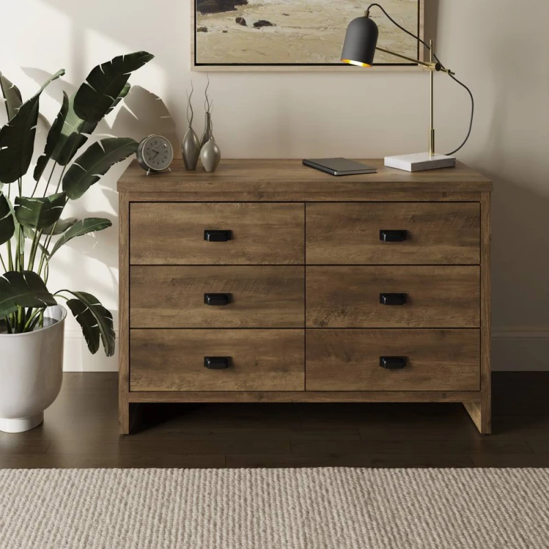 Image of GFW Boston 3+3 Drawer Chest in Light Oak Light Oak Unisex