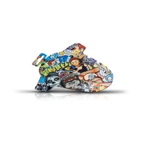 Image of Rie:Sel Criss:Cross Front Guard Stickerbomb Multicolour