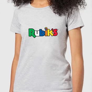 Image of Rubik's Core Logo Womens T-Shirt - Grey - 3XL