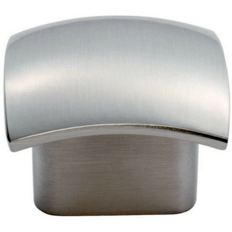 Image of Loops Convex Face Cupboard Door Knob 33 x 30.5mm Satin Nickel Cabinet Handle Metallics unisex