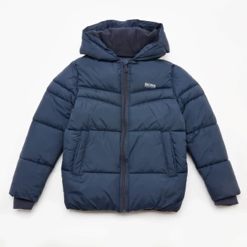 Image of Hugo Boss Padded Puffer Jacket Navy Size 8 Years Kids