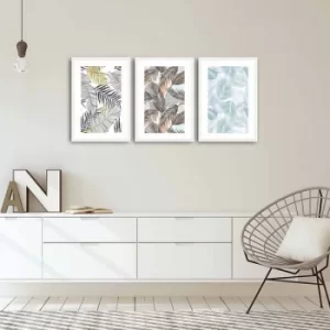 Image of 3PBCT-07 Multicolor Decorative Framed MDF Painting (3 Pieces)