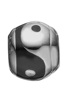 Image of Ladies Christina Sterling Silver Ying & Yang Bead Charm 623-S22