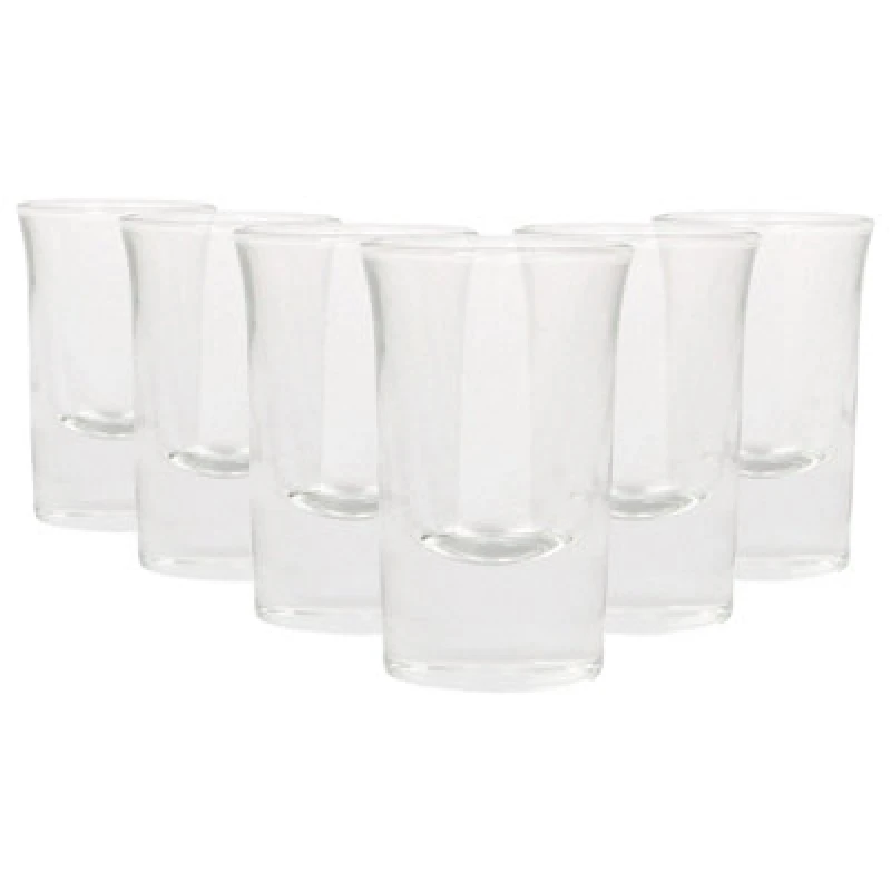 Image of Rink Drink Tall Shot Glasses - 25ml - Clear - Pack Of 6