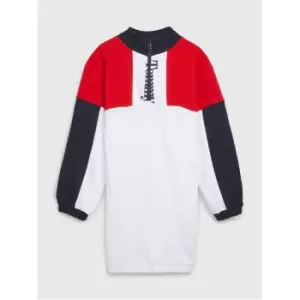 Image of Tommy Hilfiger Colorblock Sweat Dress - White