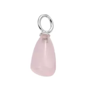 Image of Allegory Stones Silver Rose Chalcedony Tumbled Pendant Charm
