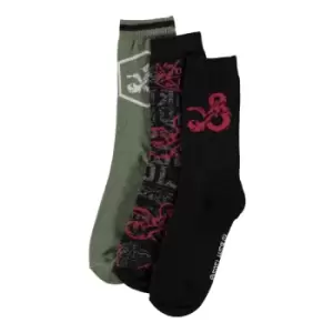 Image of HASBRO Dungeons & Dragons Iconic Logo Crew Socks, Male, 43/46, Multi-colour (CR255872HSB-43/46)