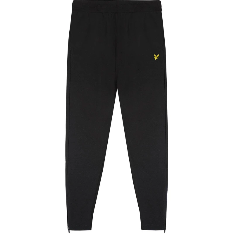 Image of Lyle and Scott Mens Closed Hem Fleece Joggers Jet Black male XS