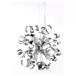Image of Zoe 6 Light Ribbon Pendant Ceiling Light, Chrome