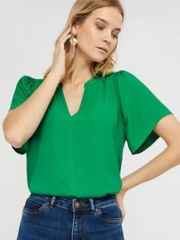Image of Monsoon Arabella Short Sleeve Blouse - Green