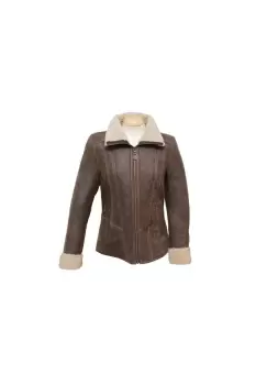 Image of Krissy Aviator Sheepskin Coat