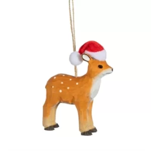 Image of Deer Wooden Hanging Decoration