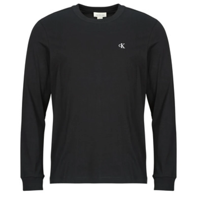 Image of Calvin Klein Jeans LS EASY MONOGRAM TEE mens in Black