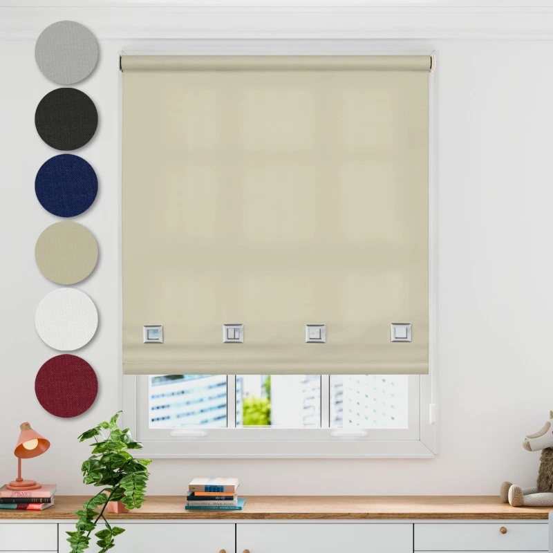 Image of Emma Barclay Square Eyelet Roller Blind Cream unisex 180x165cm