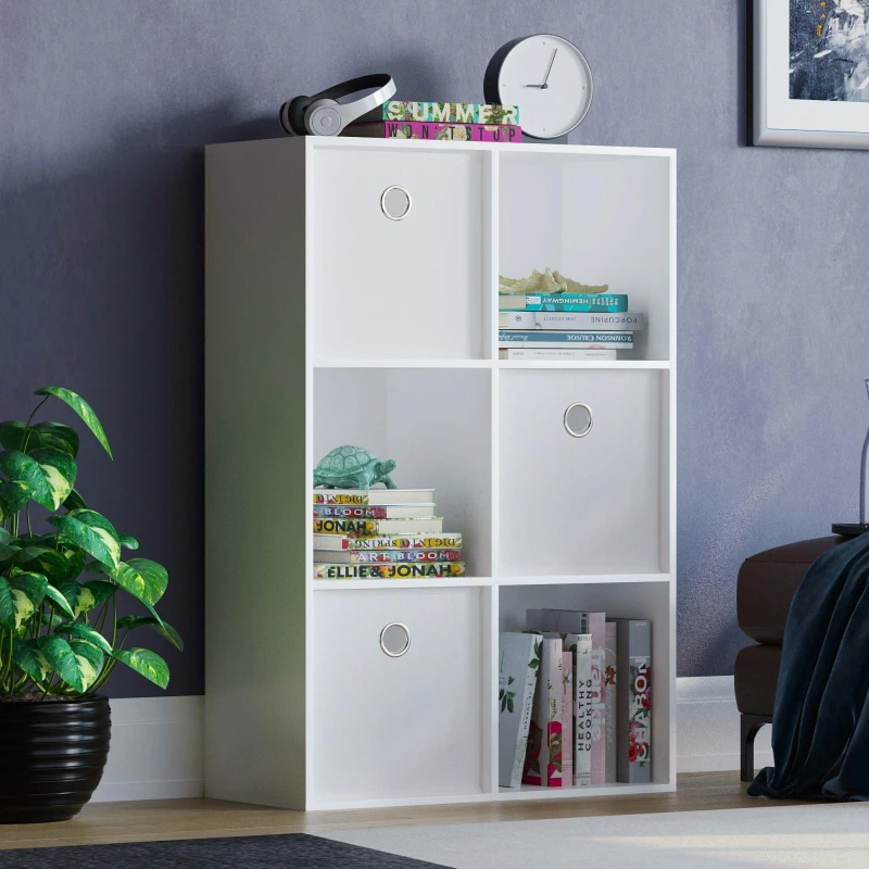 Image of Lassic 2x3 Cube Storage Unit (W) + Set of 3 Storage Cubes White unisex 2x3