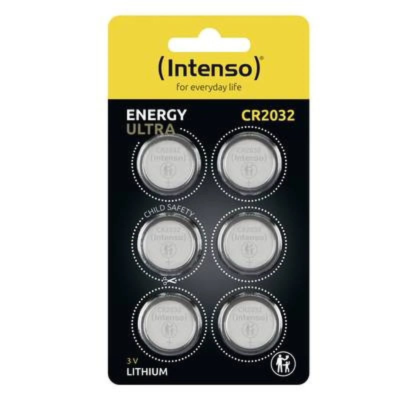 Image of Intenso Intenso Button cell CR 2032 3 V 6 pc(s) 220 mAh Lithium 7502436 7502436
