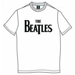 Image of The Beatles Drop T White T-Shirt XXX Large