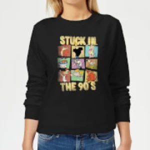 Image of Cartoon Network Stuck In The 90s Womens Sweatshirt - Black