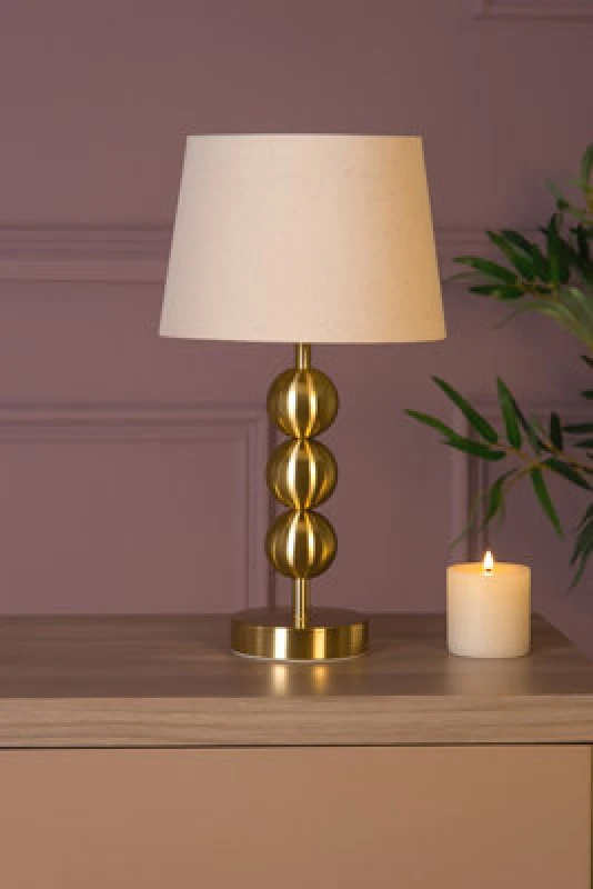 Image of Lighting Collection Golden Bobbin Table Lamp Gold unisex One size