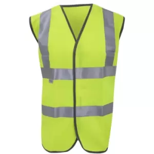 Image of Result Hi-Vis Vest Jacket / Mens Workwear (L/XL) (Hi-Vis Yellow) - Hi-Vis Yellow