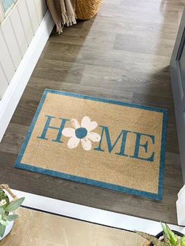 Image of My Mat Nylon Indoor Pattern My Flower Home 50X75, Cream 5.02613E+12