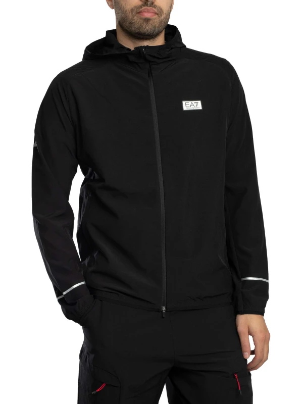 Image of EA7 Lightweight Logo Jacket Black L