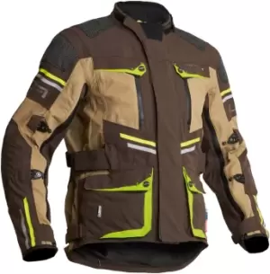 Image of Lindstrands Sunne Waterproof Motorcycle Textile Jacket, brown-beige, Size 52, brown-beige, Size 52