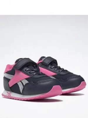 Image of Reebok Royal Classic Jogger 3 Shoes, Navy/Pink, Size 6.5