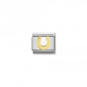 Image of Nomination Composable Classic Good Luck 18K Gold Danish Horseshoe Link 030115/11