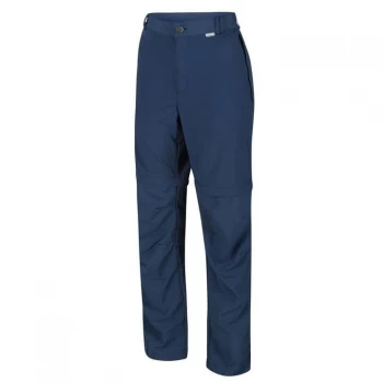 Image of Regatta Leesville II Zip Off Walking Trousers (Short) - Dark Denim
