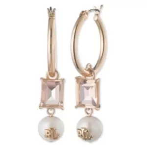 Image of Ladies Lauren Ralph Lauren Base metal PE 20MM HOOP DROP-GLD/PEARL/SILK