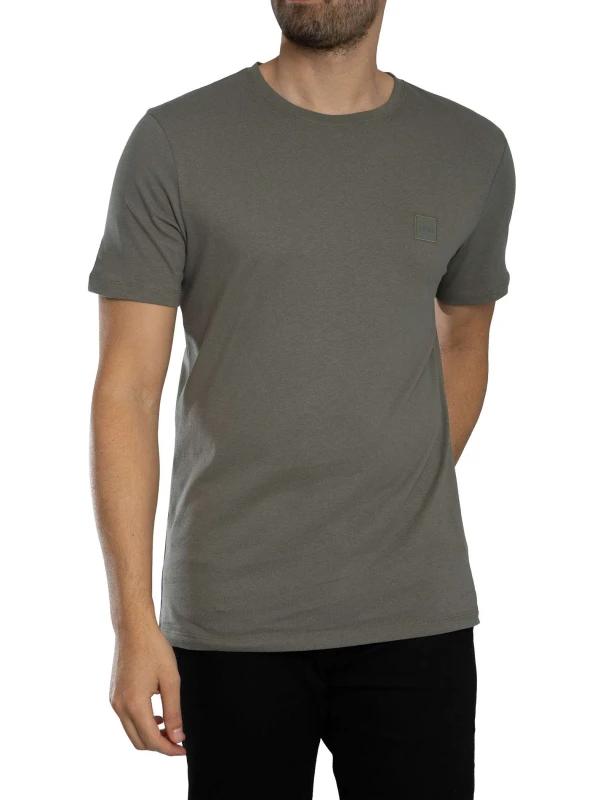 Image of Boss Mens HBO Tales T-Shirt, Premium Cotton Open Grey male M