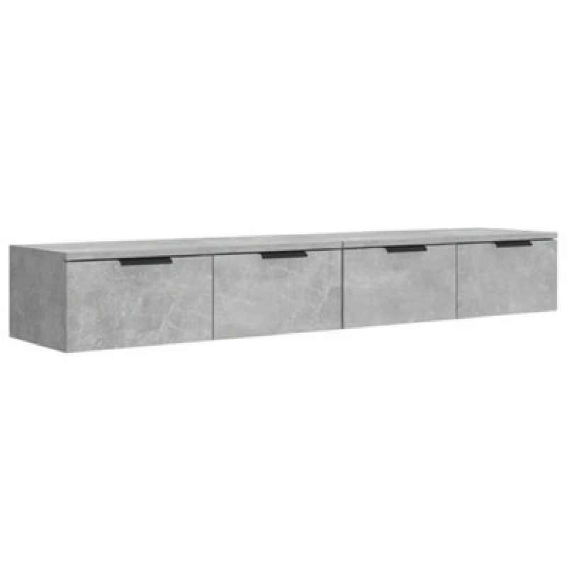 Image of Vidaxl Wall Cabinets 2 Pcs Concrete Grey 68X30X20 Cm Engineered Wood, Grey 3115895
